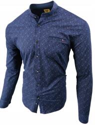  Férfi Sötétkék Mintás Ing Állógallérral Sdn 611 45/46 Méret: XXL 2XL