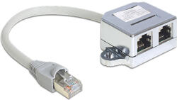 Delock RJ45 Дуплексор на портове 1 RJ45 щепсел 2 RJ45 жака (1x Ethernet, 1x ISDN)