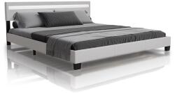 Juskys Kárpitozott modern ágy 180 x 200 LED és léces vázzal (28905)