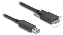 Delock Активен оптичен кабел USB 10 Gbps-A мъжки USB 10 Gbps тип Micro-B щепсел с винтове 15 м