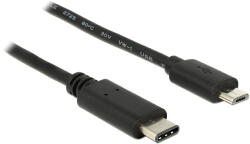 Delock Кабел USB Type-C 2.0 щепсел USB 2.0 щепсел тип Micro-B 0, 5 м черен 83333 (83333)