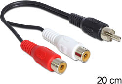Delock RCA 2 x гайка RCA 1 x кабел apa, 0, 2 м (84493)