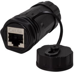 LogiLink Индустриален преграден конектор Logilink Cat. 6A 2 x RJ45, с кабелен канал