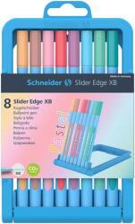 Schneider Комплект химикалки, 0, 7 мм, капачка, SCHNEIDER "Slider Edge XB Pastel", 8 различни пастелни цвята 152289 (152289)