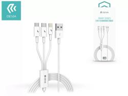 DEVIA ST329975 SMART 3in1 micro USB/Type-C/Lightning 1, 2 м кабел за зареждане (ST329975)