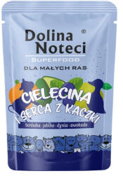  marka niezdefiniowana Dolina Noteci Superfood Nedves eledel kistestű kutyáknak borjú- és kacsaszívvel 100 g