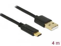 Delock USB 2.0 кабел от тип A към Type-C 4 м