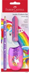 Faber-Castell Комплект триъгълни графитни моливи Faber-Castell Jumbo Unicorn HB FC111528 (FC111528)