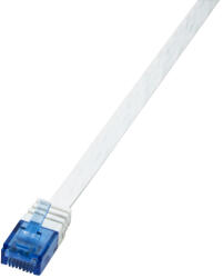 LogiLink Patch Cable SlimLine, плосък, Cat. 6, U/UTP, бял, 0, 25 м