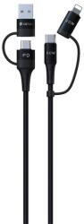 DEVIA EXTREME кабел за данни 4в1 Type-C/USB - светкавица/Type-C, 150 см, ЧЕРЕН ST351167 (ST351167)