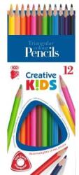 ICO Creative Kids: Триъгълни цветни моливи - 12 бр