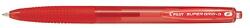 Pilot Химикалка, 0, 22 мм, с бутон, PILOT "Super Grip G", червена BPGG-8R-F-RR (BPGG-8R-F-RR)