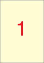 APLI Етикет, 210x297 mm, цветен, APLI, кремав, 20 етикета в опаковка 11802 (11802)