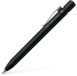 Faber-Castell Химикалка, 0, 35 мм, с бутон, черен металик, FABER-CASTELL "Grip-2011", синя 144187 (144187)