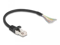 Delock RJ50 кабел мъжки - отворени краища на кабела S/FTP 0, 25 m черен