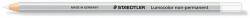 STAEDTLER Молив за маркиране, шестоъгълен, цялостен, миещ се (омнихром), STAEDTLER "Lumocolor 108", бял 108-0 (108-0)