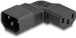 Delock Адаптер за гнездо IEC 60320 - C14 - C13, мъжки/женски, 10 A, 90° ляво/дясно огънат