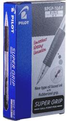 Pilot Super Grip 12 бр. в опаковка черна химикалка BPGP-10R-F-B-DOB (BPGP-10R-F-B-DOB)