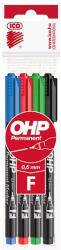 ICO ohp f 4 бр. смесени цветове 0, 5 мм перманентен маркер 9070024000 (9070024000)