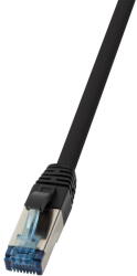 LogiLink Patch кабел, PUR, Cat. 6A, S/FTP, черен, 7, 5 м
