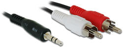 Delock Аудиокабел Delock, DC жак 3.5 мм апа 2x RCA апа, 1.5 м (84000)