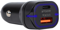  USB és USB-C autós gyorstöltő adapter 38 W - 75-778- (75-778)