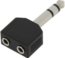 PROLECH 6, 3 mm jack apa - 2 × 3, 5 mm jack anya sztereó elosztó adapter - 3413- (3413)