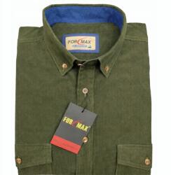 Formax Férfi kordbársony ing Zöld 100% Pamut Puha Casual XL