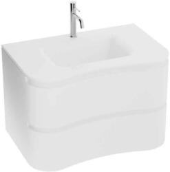 Spectrum Set mobilier si lavoar, Spectrum, Oviedo 80, design ondulat, alb (40003)