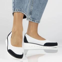 Filippo Balerinacipő, slip-on Bőr, fehér, áttört félcipő MM6746 Wh, 36 (MM6746 WH NV)