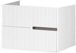 Fluminia Mobilier pentru lavoar pe blat Fluminia, Malta, finisaj riflat, 80 cm, alb (MALTA2-80-R MOB ALB)