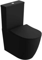 Spectrum Set WC monobloc Spectrum, Novelda, Rimless Protect, cu capac si rezervor, 38x60.5 cm, negru mat (34231)