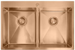Rea Chiuveta inox Joel 83x55 cm cupru periat (ZLE-06412) Chiuveta