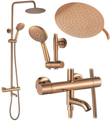 Rea Coloana de dus cu termostat Lungo Diamond cupru lucios (REA-P3300)