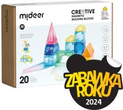 Mideer Mideer, blocuri magnetice 3D, 20 piese Jucarii de constructii magnetice