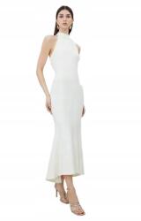 Karen Millen Krémszínű Ruha Midaxi Nyitott Vállú Egyenes Koktél Karen Millen 40