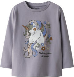 NAME IT unicorn mâneci lungi fete T-shirt violet (14B83A)