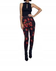 Reserved Nadrág Mintás Rózsa Klasszikus Leggings Cipzáras Cső Magas Derekú S