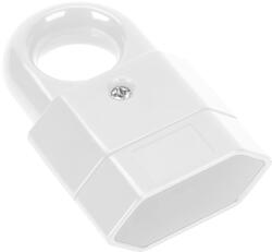 ORNO Priză euro albă cu cârlig, plată (O-OR-AE-13181_W)