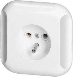 ORNO Priză încastrată simplă 2P+E 2p+Z 16A, 250V, TOPAZ, albă (O-PT-16TB_BIALY)
