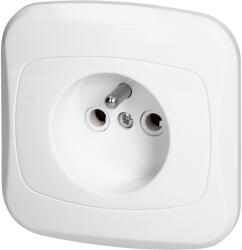 ORNO Priză încastrată simplă 2P+E, 16A, 250V, ATUT, albă (O-PT-16A_BIALY)