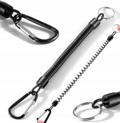 DKM Univerzális Kihúzható Póráz Rugós Karabiner Kulcstartó 120 CM (BRKSCZ)