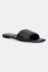 Calvin Klein papuci pentru femei SQUARE FLAT SNDL WOVEN LTH 9BY2-KLDZZS_99X