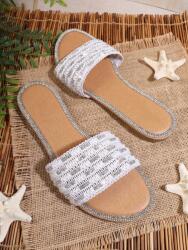 Shein Fehér Klasszikus Lapos Flip-flop Papucs Bebújós Díszítéssel Shein 38-39 (sx2311292167907605)