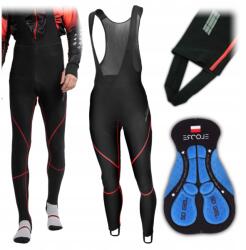 Ercole Férfi Téli Kerékpáros Nadrág XL-es Kerékpáros Vállpántos Hosszú Mtb (Spodnie na rower na szelkach zimowe R11-R-XL)