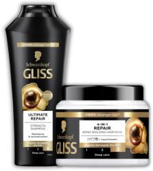 Schwarzkopf Ultimate Repair sampon és maszk Nagyon károsodott hajra 400ml x2