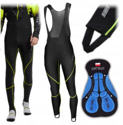 Ercole Kerékpáros nadrág Téli 3XL Kerékpáros talpbetéttel Férfi Vállpántos (Spodnie na rower na szelkach zimowe R11-L-3XL)