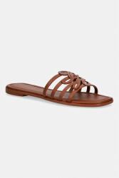 Tommy Hilfiger papuci cu vârf deschis pentru femei, din piele TH SCRIPT FLAT MULE LTH 9BY2-KLDZZI_88X