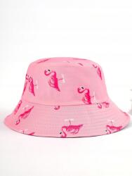 Shein Rózsaszín Kalap Klasszikus Kerek Flamingós Minta Könnyű Shein Univerzális