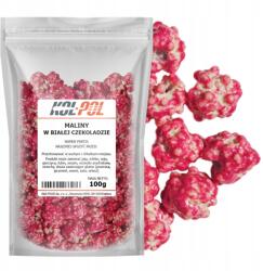 Kol-pol Málna Fehércsokoládéban 100g Fagyasztva szárított málna kiváló minőség Kol-Pol (Maliny w czekoladzie białej 100g Kol-Pol)
